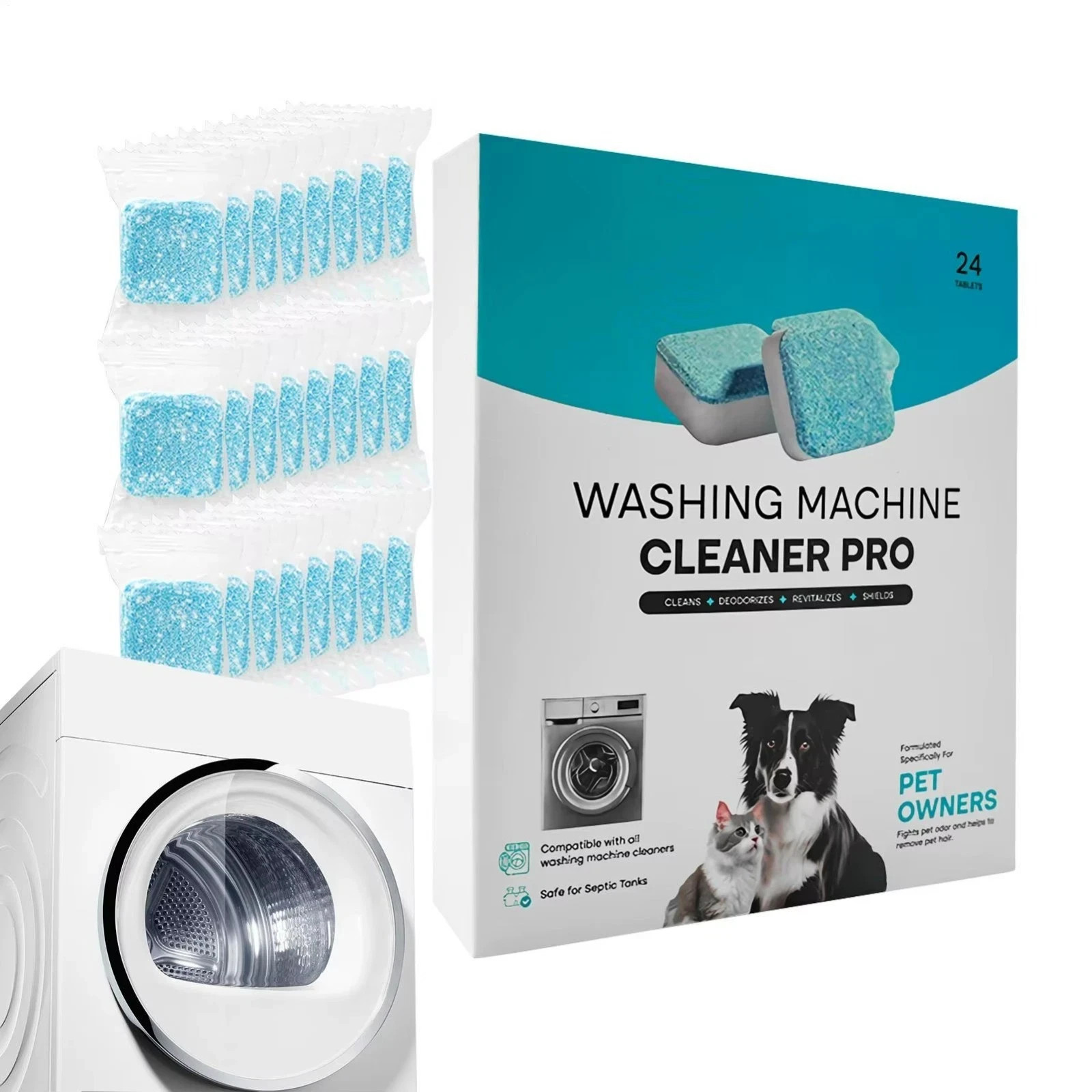 Uproot Clean Washing Machine Cleaner Tablets – 24 Pack
