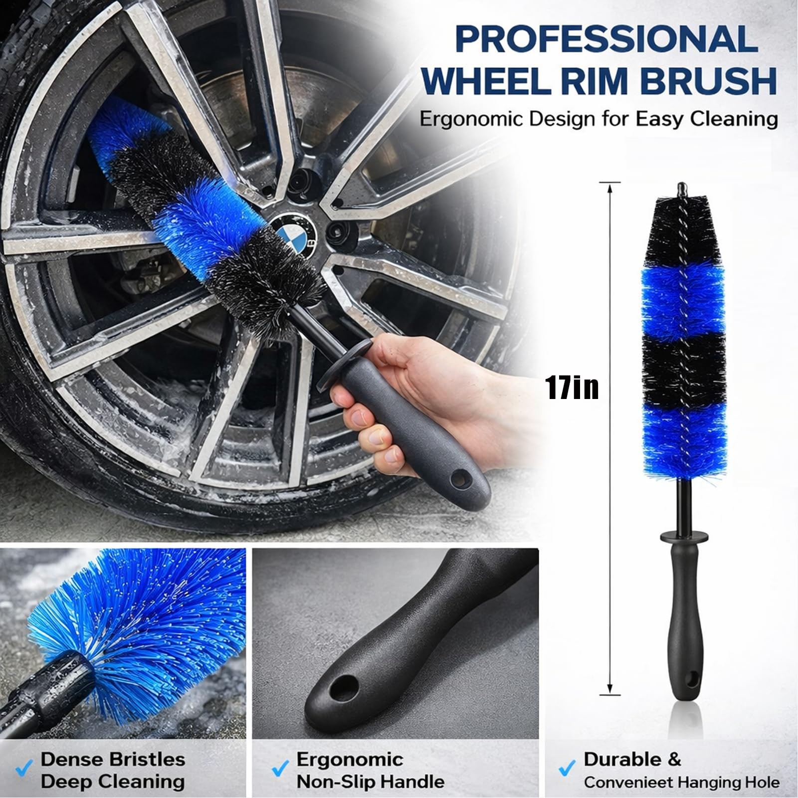 26Piece Car Detailing Kit with Brushes, Drill Brushes, and Cleaning Tools