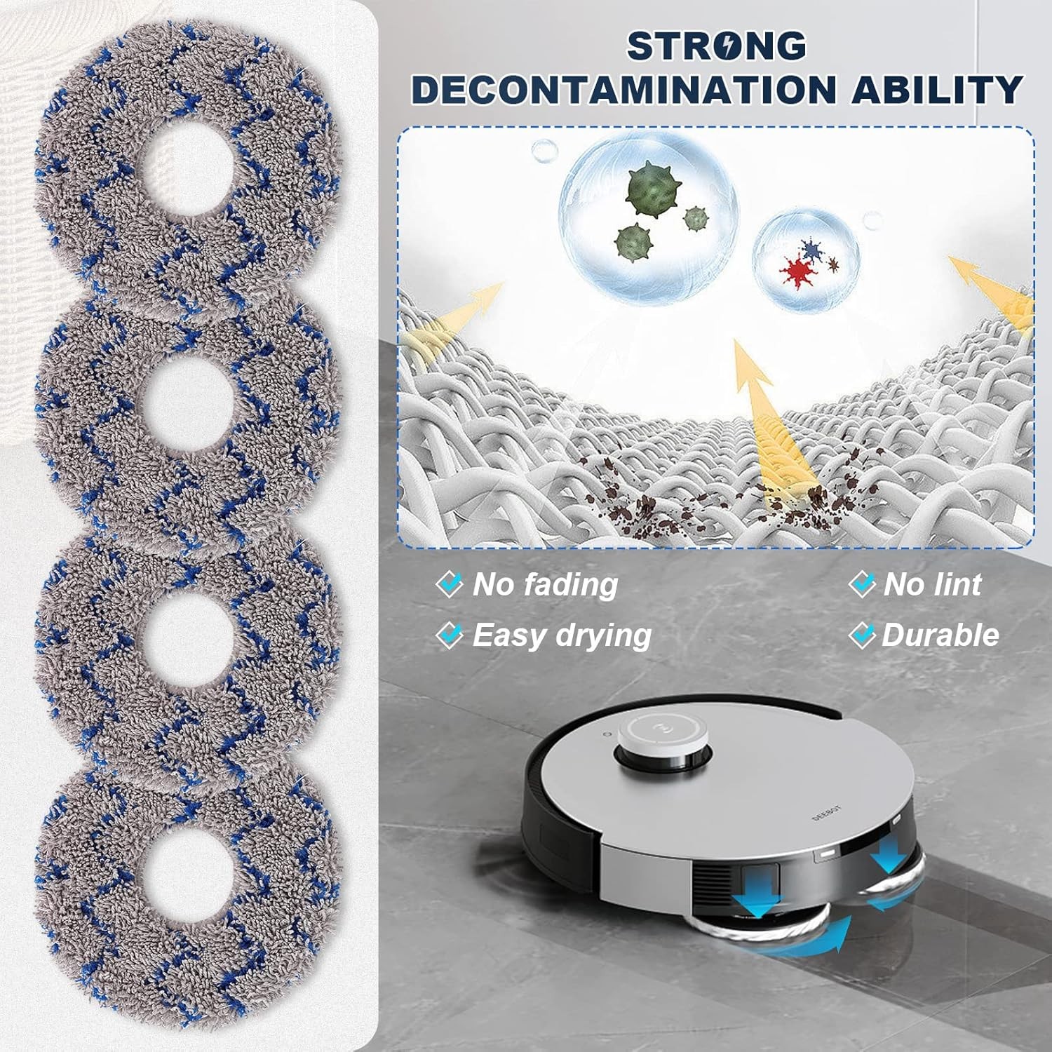 Replacement Parts for ECOVACS DEEBOT X1 OMNI Turbo T10 T20 Kit