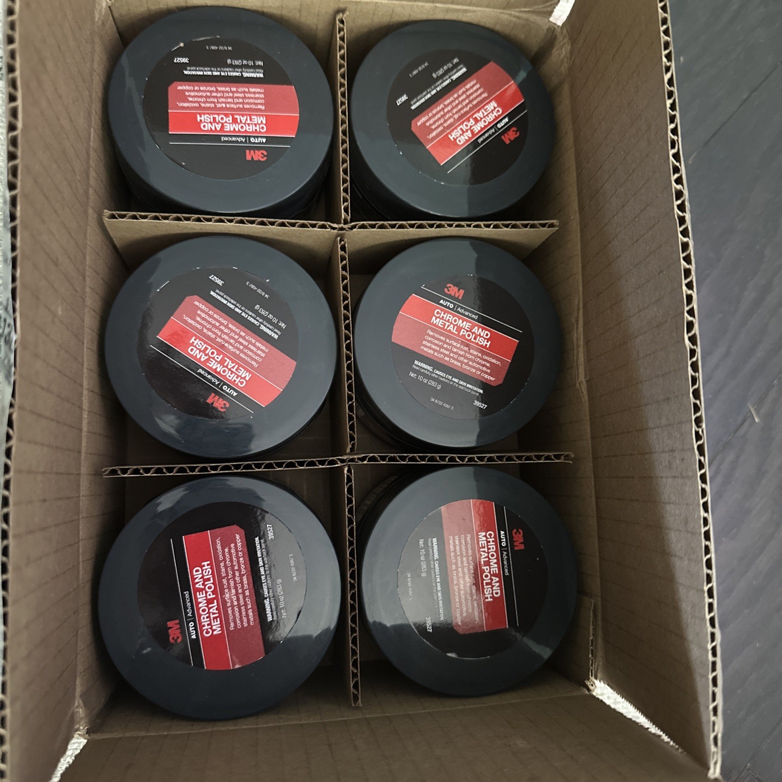 3M Chrome and Metal Polish 39527 10 oz Used on Automotive Metals NEW, 6 Case
