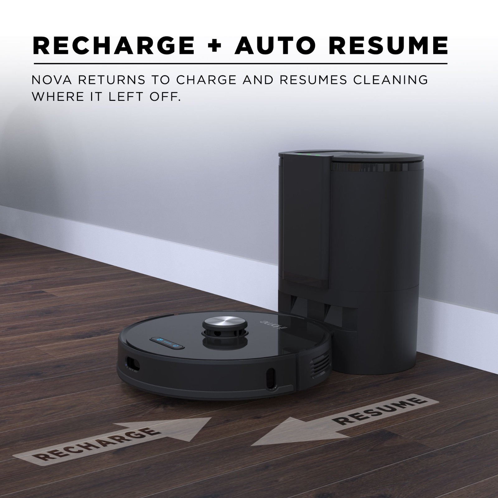 iHome AutoVac Nova Self Empty Robot Vacuum and Mop, Laser and HomeMap Navigation