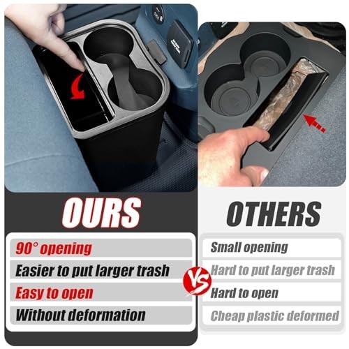 Mabett FT23060111 Trash Can Cup Holder Fits Ford Maverick 2022-2026 3.5L Black
