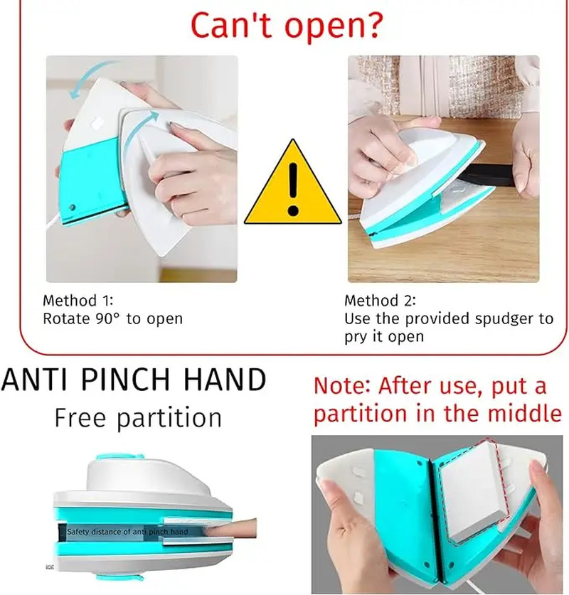 Double Sided Magnet Windows Cleaner Automatic Drainage Wiper Glass Window Washer