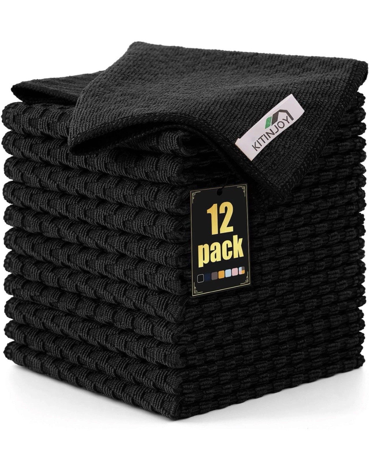 Kitinjoy Microfiber Cleaning Cloth, 12 Pack Soft and No Lint Microfiber Towel…