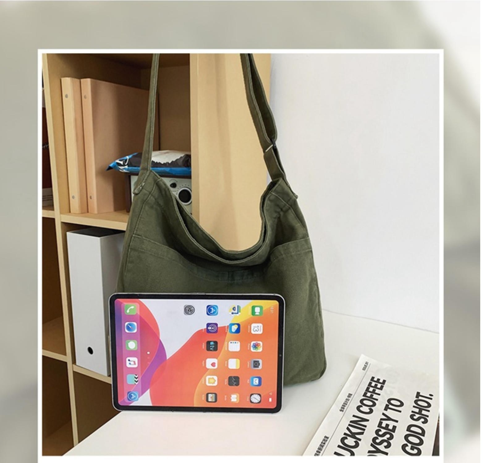 RIVERICH Hobo Bag Canvas Crossbody Shoulder Bag for Women and Men Large Casual