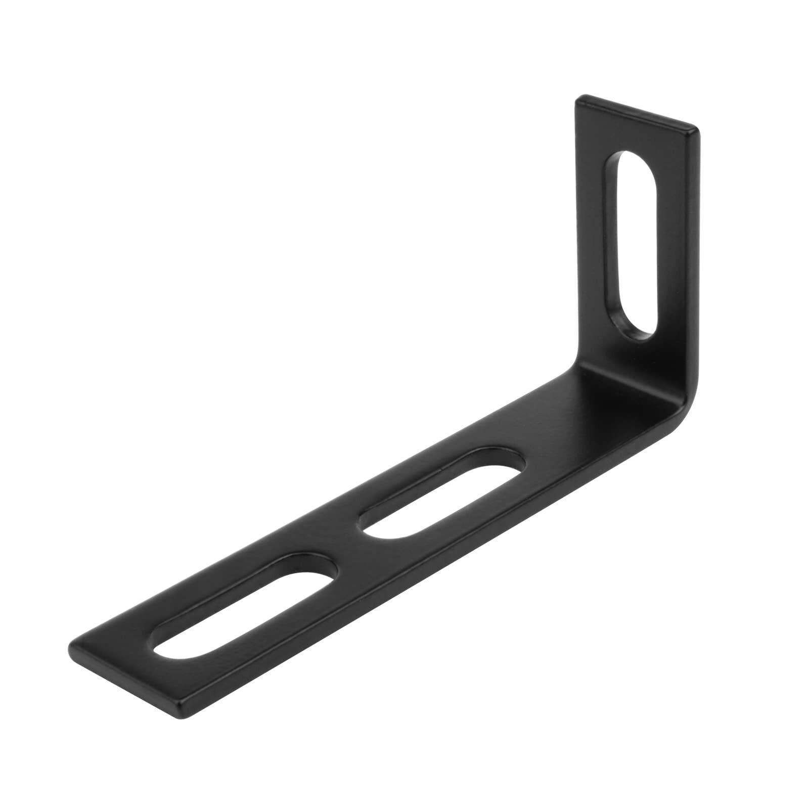 10 Pcs 4¼ x 2 inch Black Adjustable L Shaped Bracket with 3 Slot Hole Steel 9…