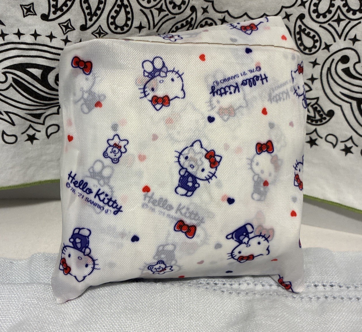 Hello Kitty Portable Foldable Reusable Shopping Shoulder Tote Bag 39x39cm