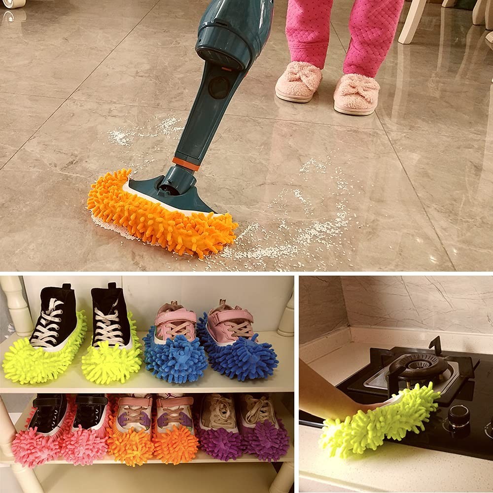 10 pares de mopas y cubrezapatos, calcetines de microfibra lavables multifunción