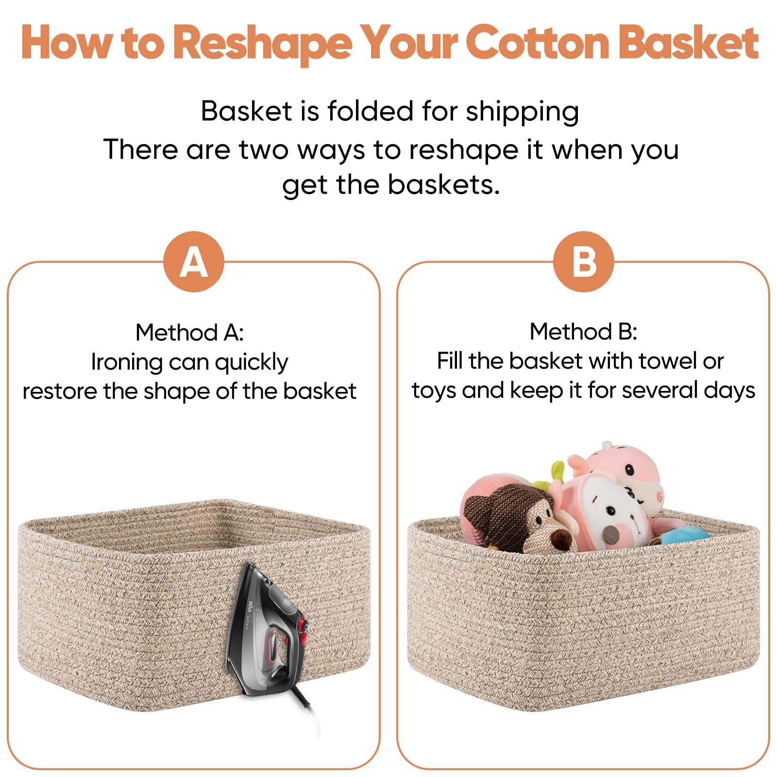 4 Pack 14.17 * 11.02 * 6.3IN Storage Baskets for Organizing Shelves, Woven Ro…