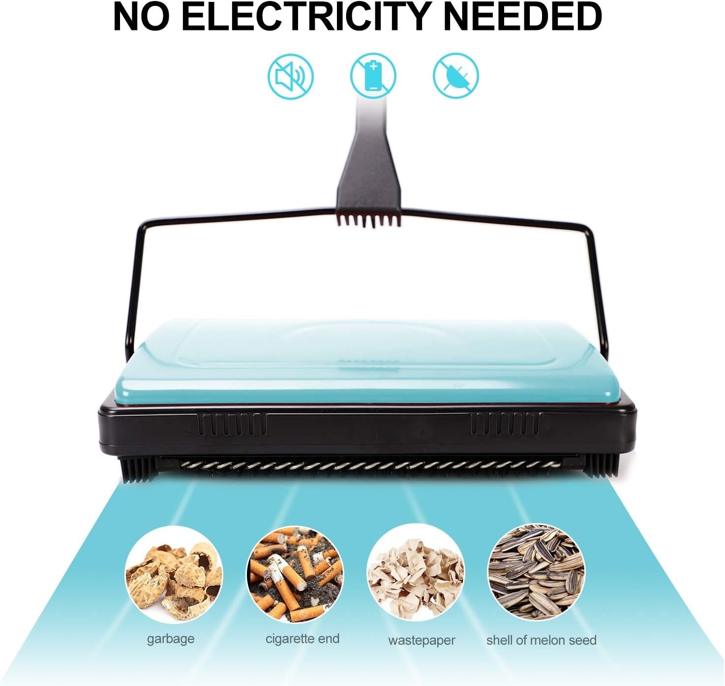 Effortless Carpet Cleaning with Lightweight Hand Push Sweeper – 11″ x 7.87″