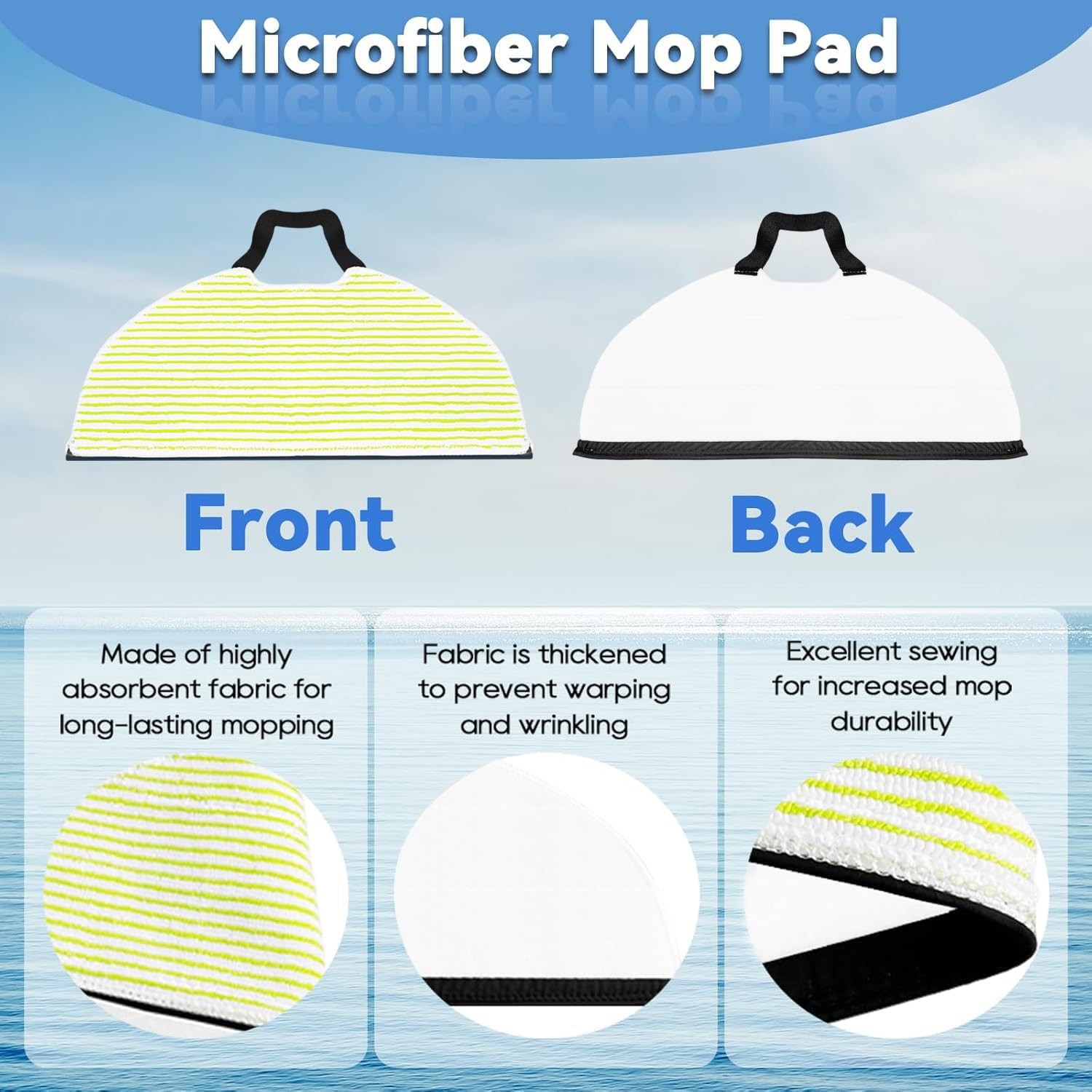 6-Pack Mop Pads Compatible for Shark Matrix Plus AI Ultra 2-in-1 Robot Vacuum