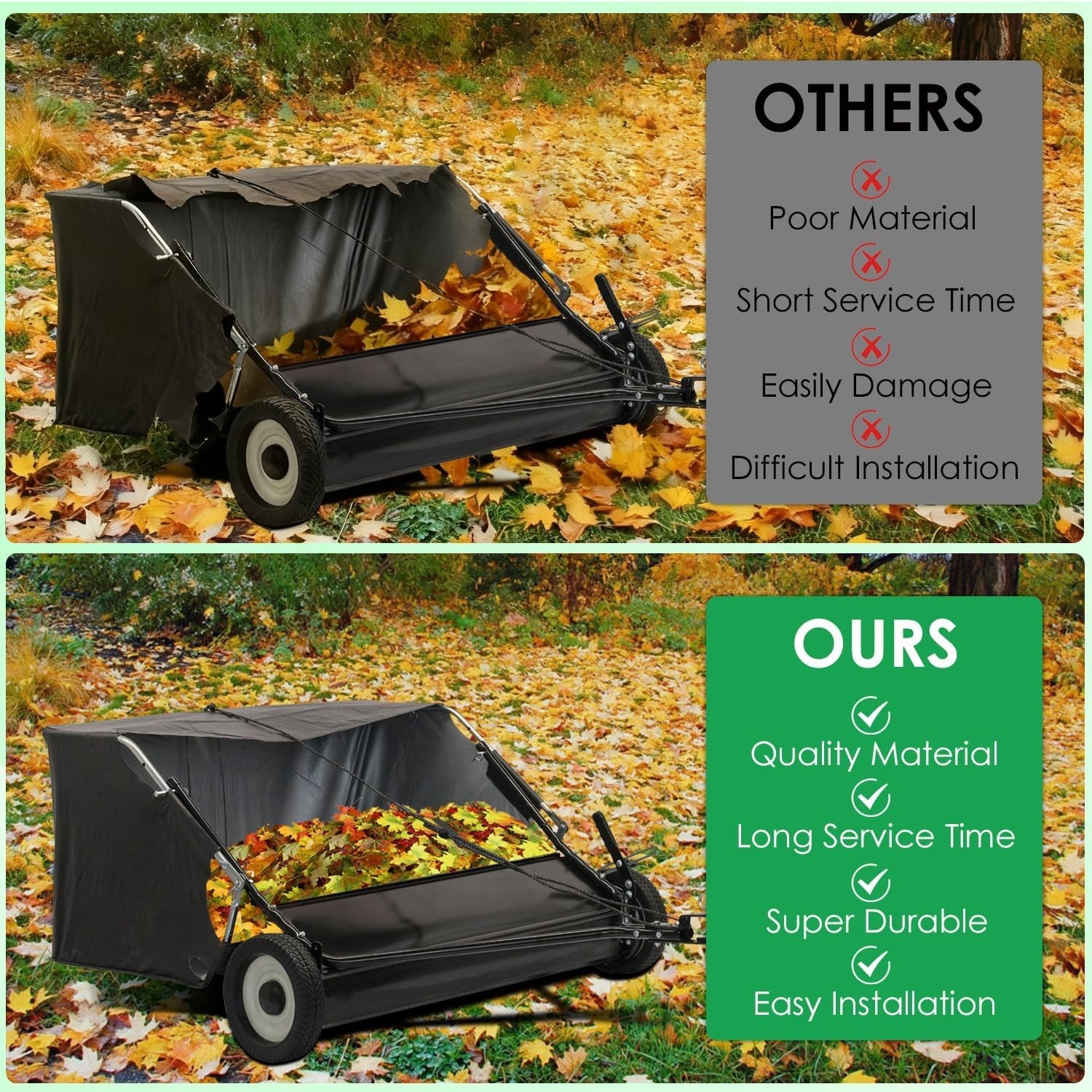 48388 Hopper Bag Lawn Leaf Sweeper Bag for Agri Fab 42″ Sweeper Parts