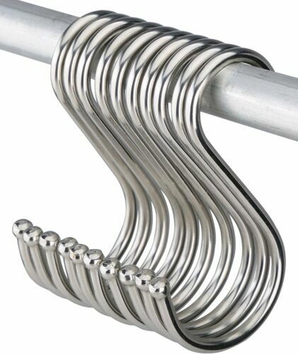 S Shaped Hanging Hooks Stainless Steel Hooks Kitchen Bathroom Bedroom Cap Hanger