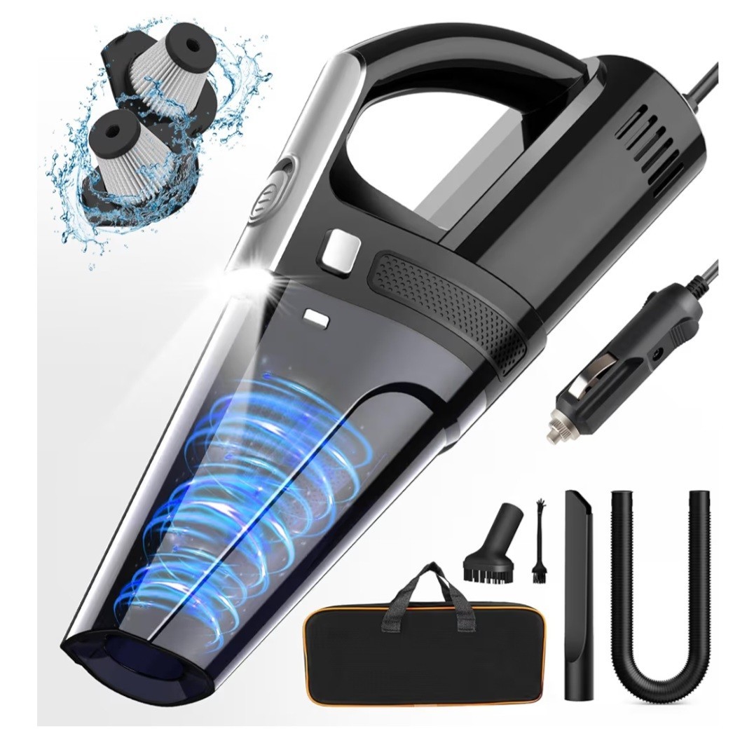 DRECELL Portable Car Vacuum Cleaner with 7000PA Suction,16.4Ft Cord Wired