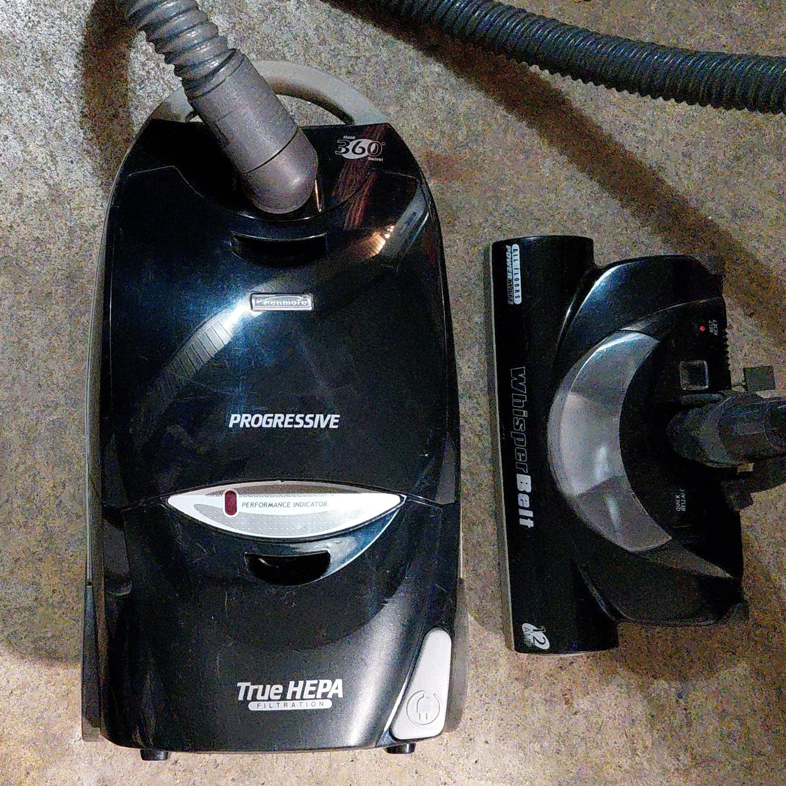 Kenmore Progressive True HEPA Bagged Canister Vacuum WhisperBelt + Tools