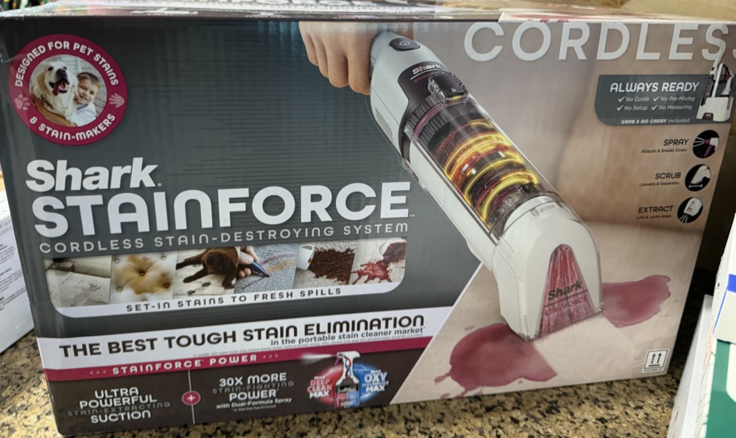 Shark StainForce Cordless Portable Spot, Stain and Odor Removal System