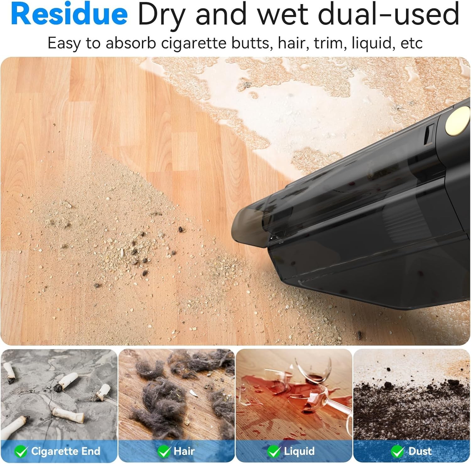 Battery-Powered Portable Car Vacuum 120W – Efficient Wet&Dry Cleaning Solution