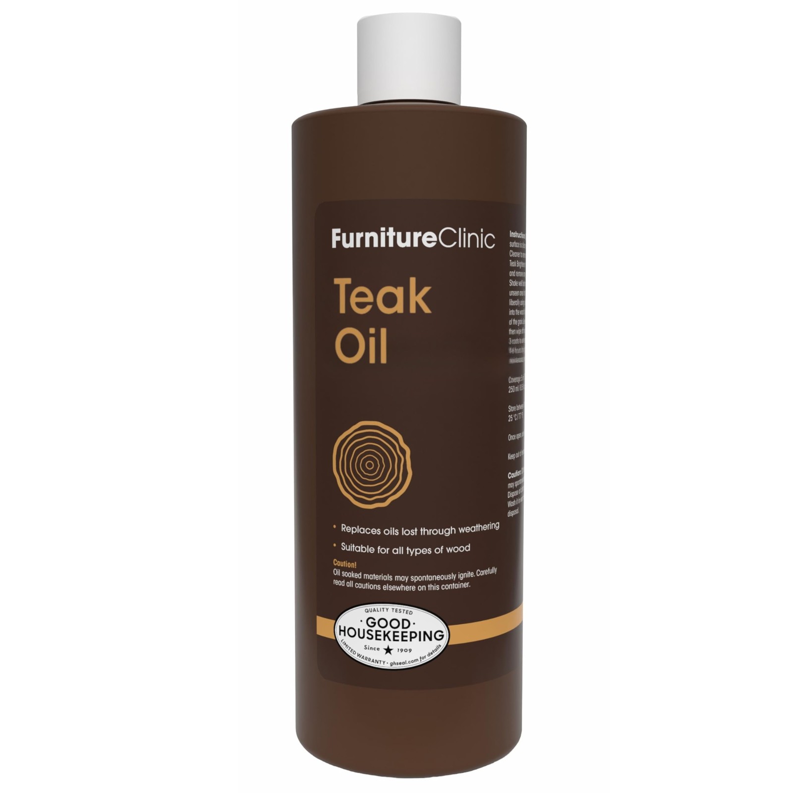 Teak Oil 17oz 500ml Natural Matte Finish for Outdoor & Indoor Furniture