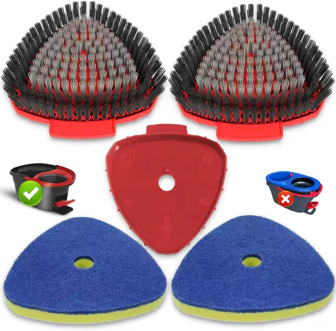 Spin Mop Replacement Head Compatible with O Cedar Easywring 1 Tank,Scrubber Head