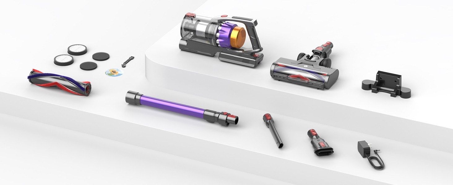 Cordless Vacuum Cleaner 65KPA 70Min 650W Self-Standing Stick Home Rechargeable