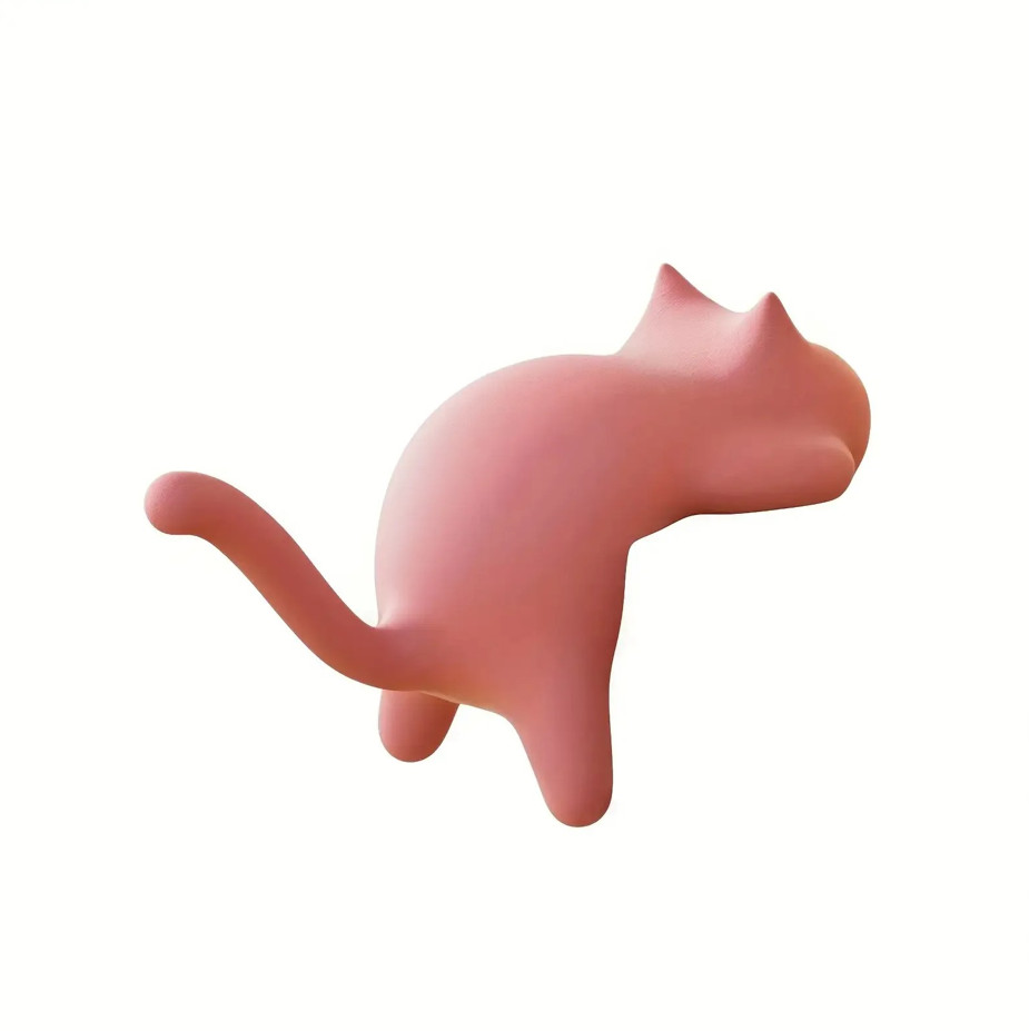 1/4PCS Cute Cat Desktop Hook – No-Drill Multi-Use Holder for Keys & Bags