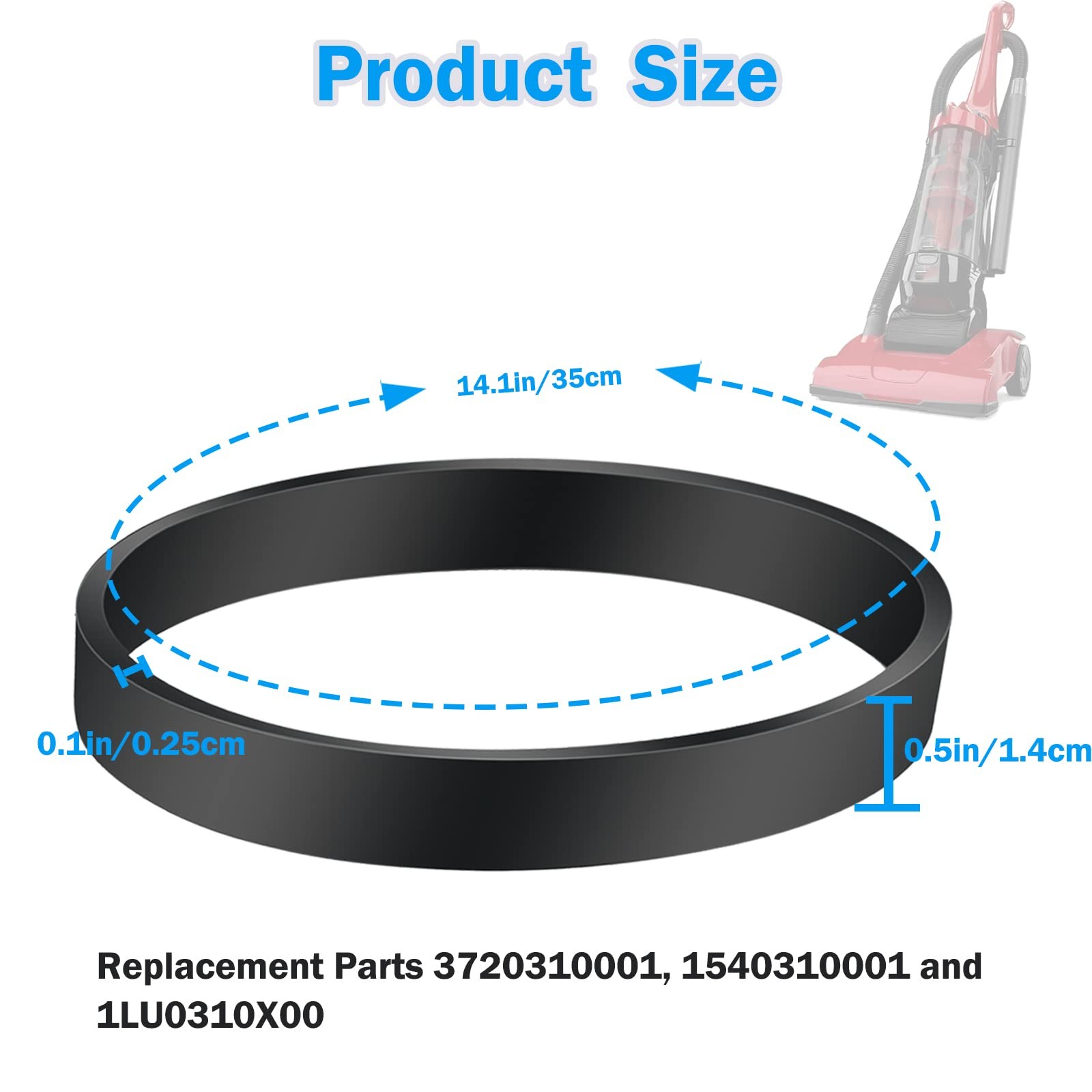 Vacuum Belt Replacement for Dirt Devil Style 4/5 Featherlite/Powerlite/Swivel…
