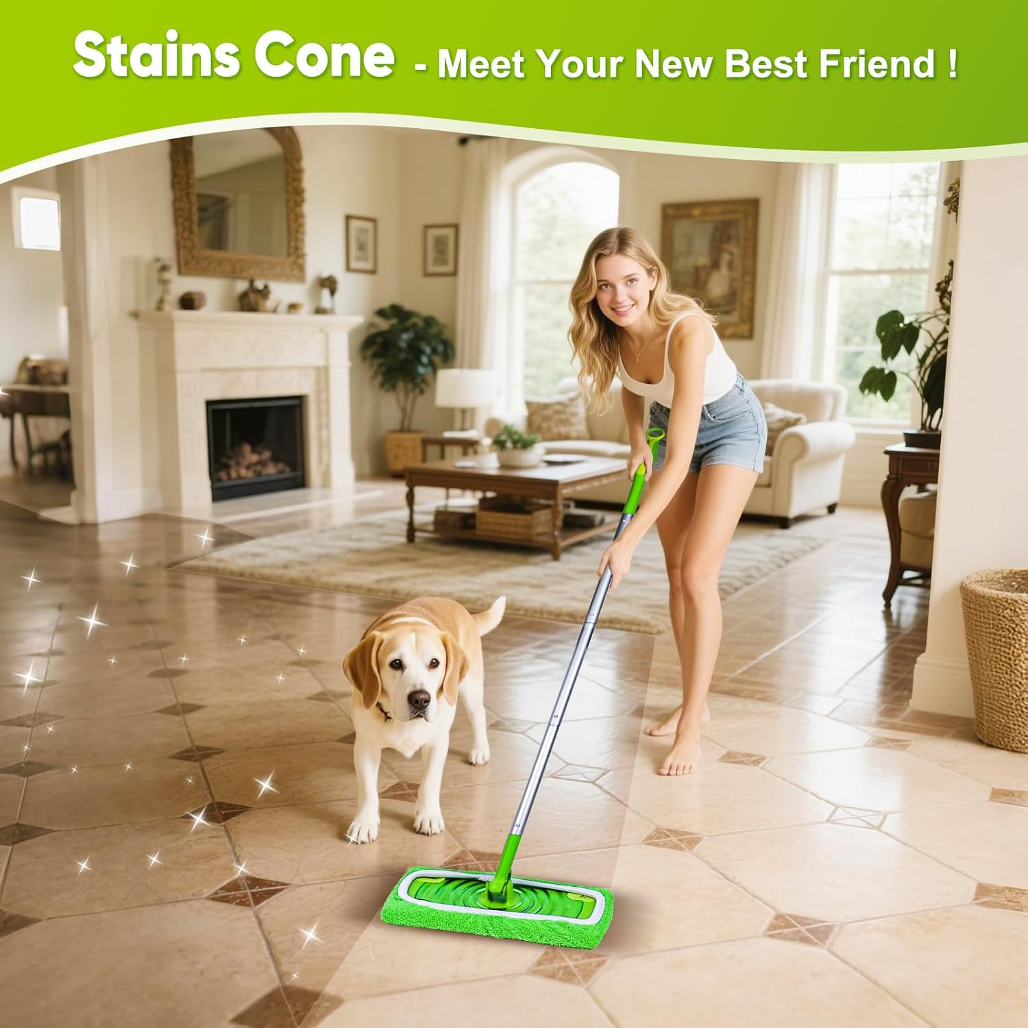 6 Reusable Microfiber Mop Pads 10–12 Inch Wet Dry Washable Refills