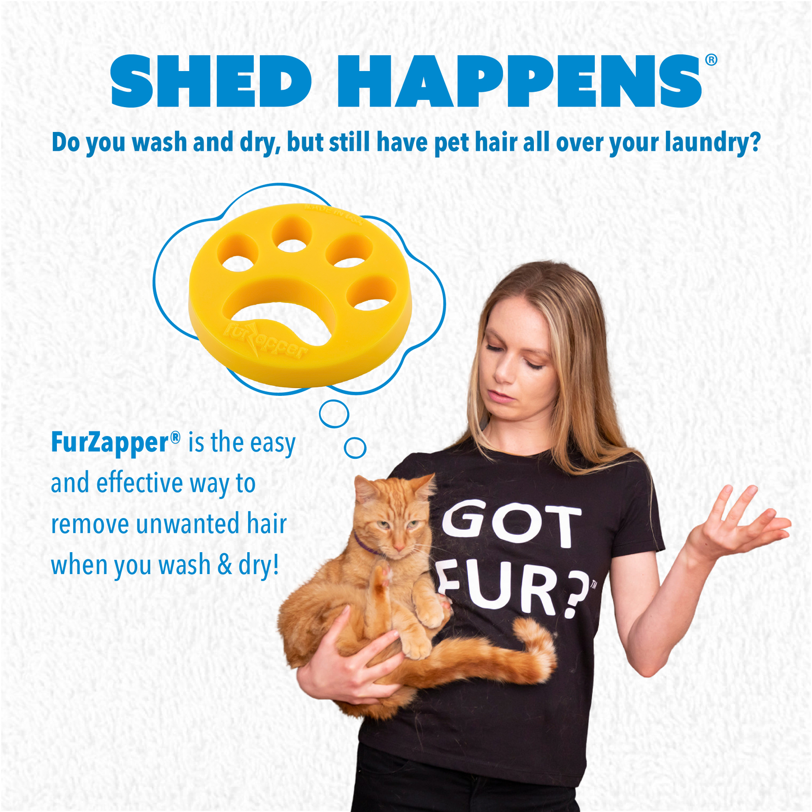 FurZapper Pet Hair Remover 4 count