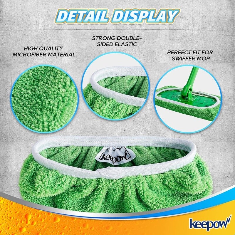 Microfiber Mop Pads Swiffer Mop Reusable Washable Wet Dry Cleaning 2 Pack New