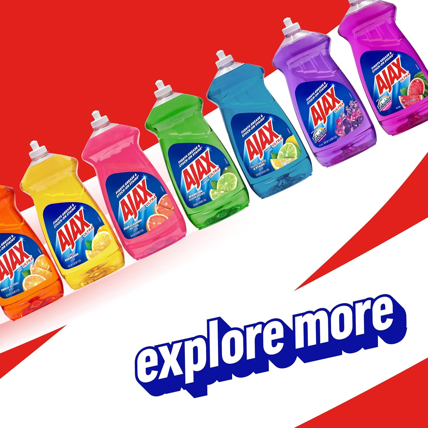 Ultra Liquid Dish Soap Vinegar and Lime Scent, Sparkling Clean Dishes, 90 fl oz