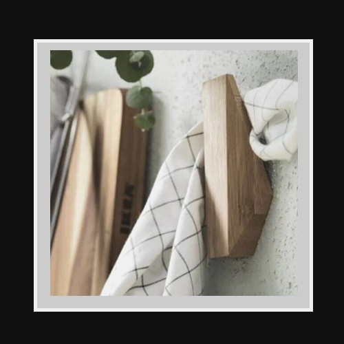 IKEA SKUGGIS Bamboo Single Wall Hook, 1 piece, 203.501.63