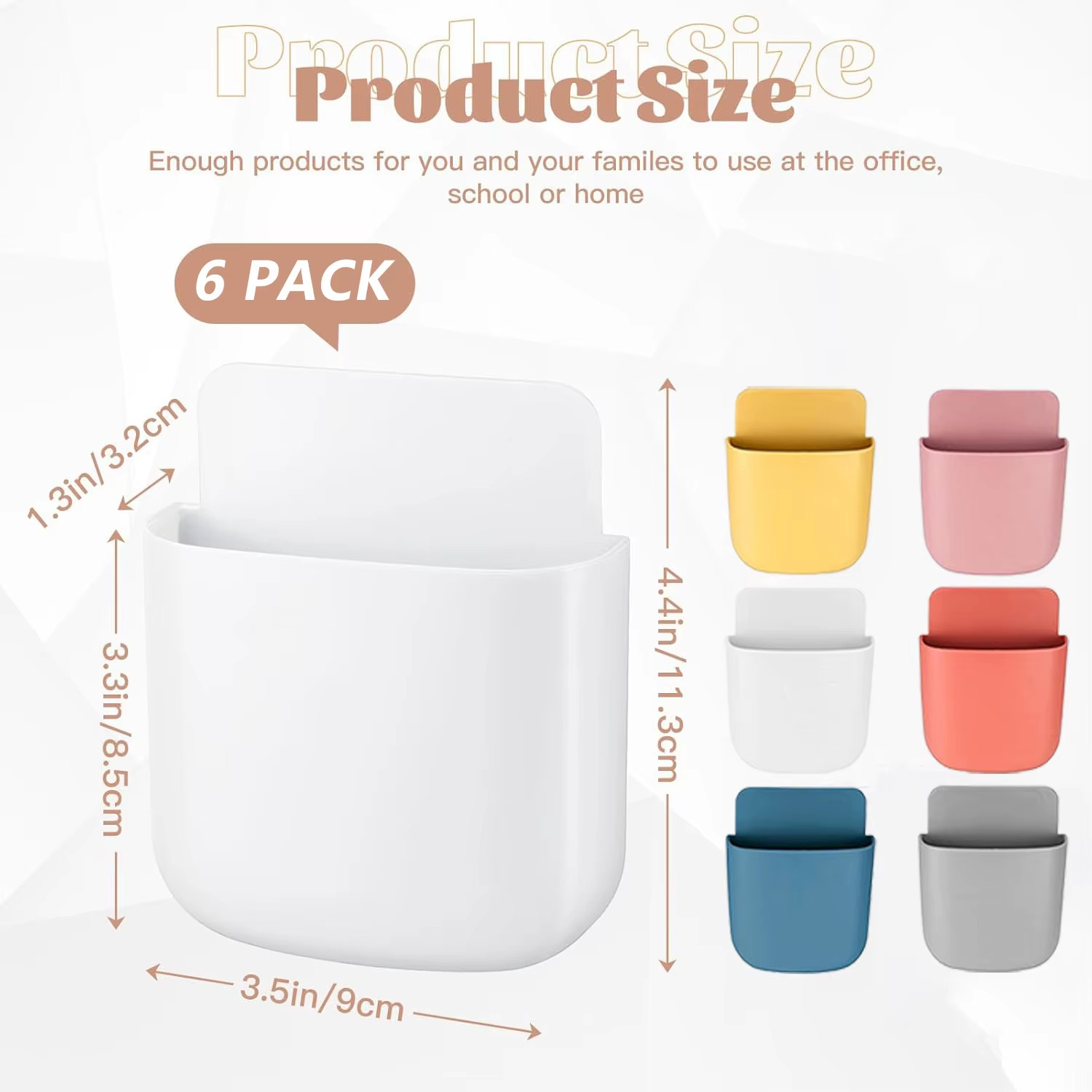 Wall Mounted Storage Box Mobile Phone Plug Holder Stand Rack Remote Control Stor