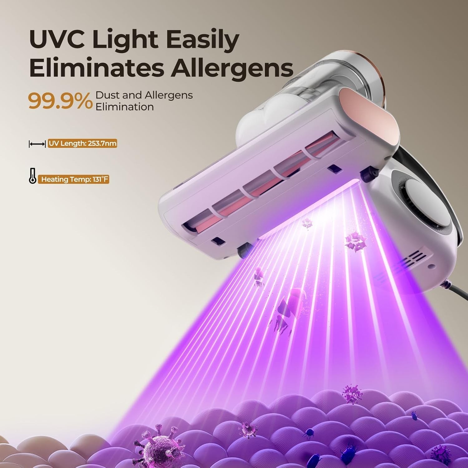 J300 Bed Vacuum Cleaner, Dust Sensor, Pet Hair, UV and Heat, Corded | Mattres…