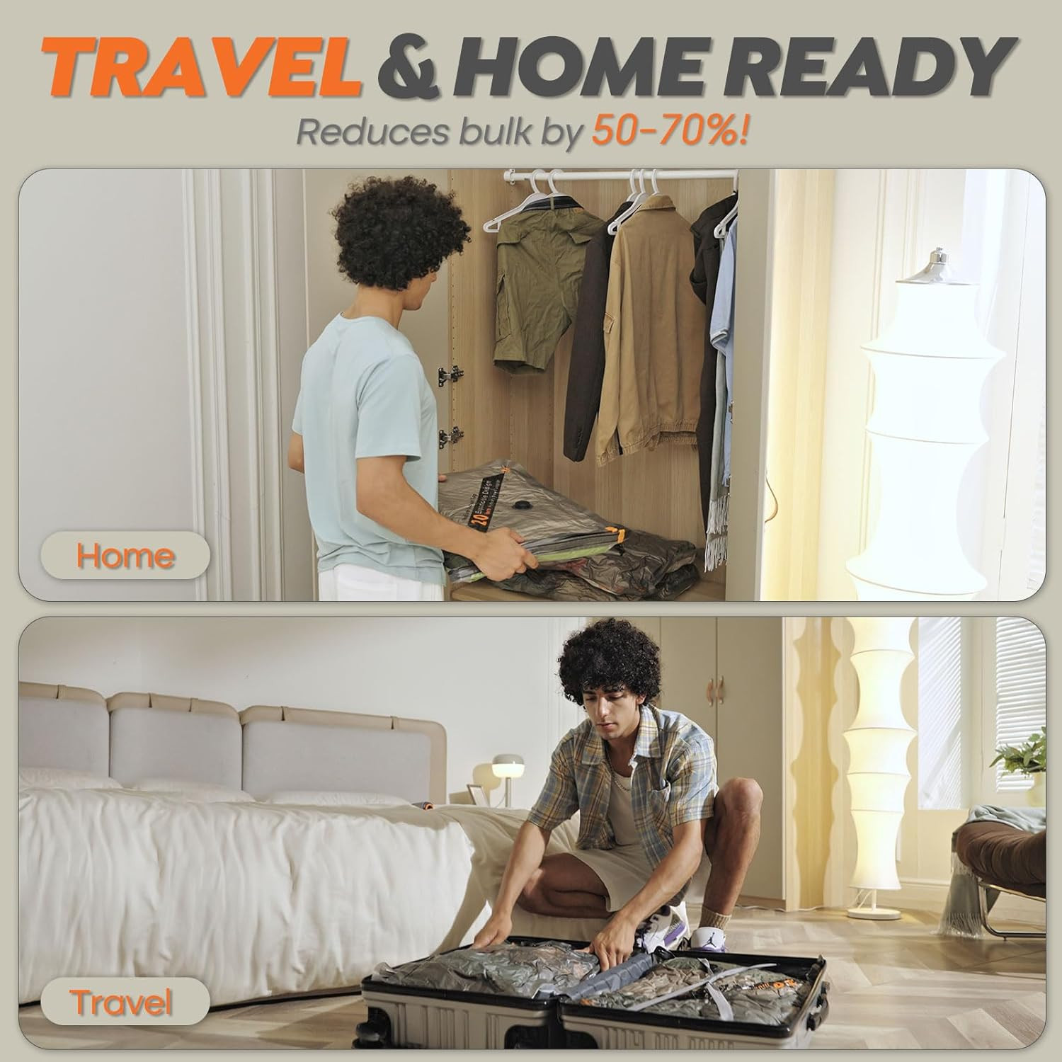 15 Pack Vacuum Storage Bags w/ Wireless Pump Travel Space Saver for Clothes