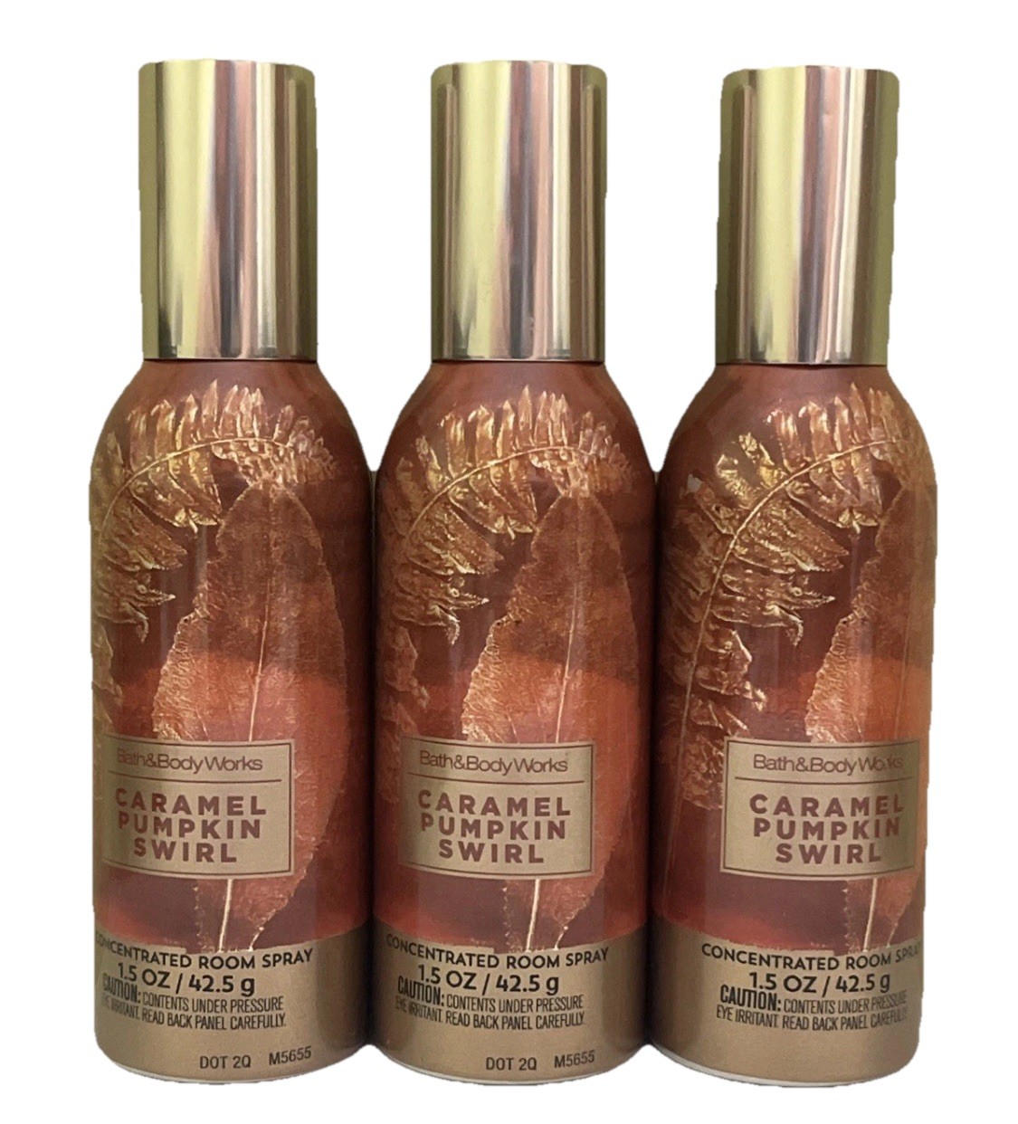 3x Bath & Body Works CARAMEL PUMPKIN SWIRL Concentrated Room Spray 1.5oz NEW