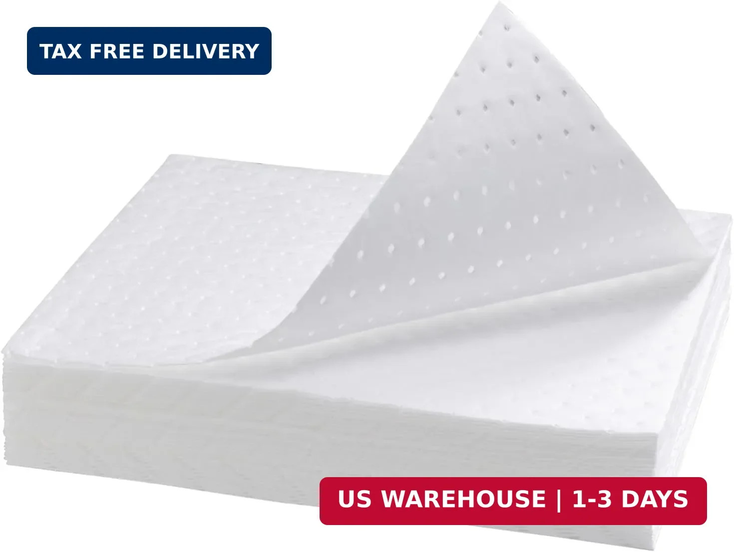 Spill Absorbent Pads 15″ x 20″ Heavyweight Oil Absorbing Mats,White Absorbing…