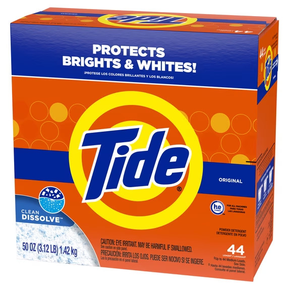 Tide Powder Laundry Detergent, Original Scent, 50 oz, 44 Loads free shipping