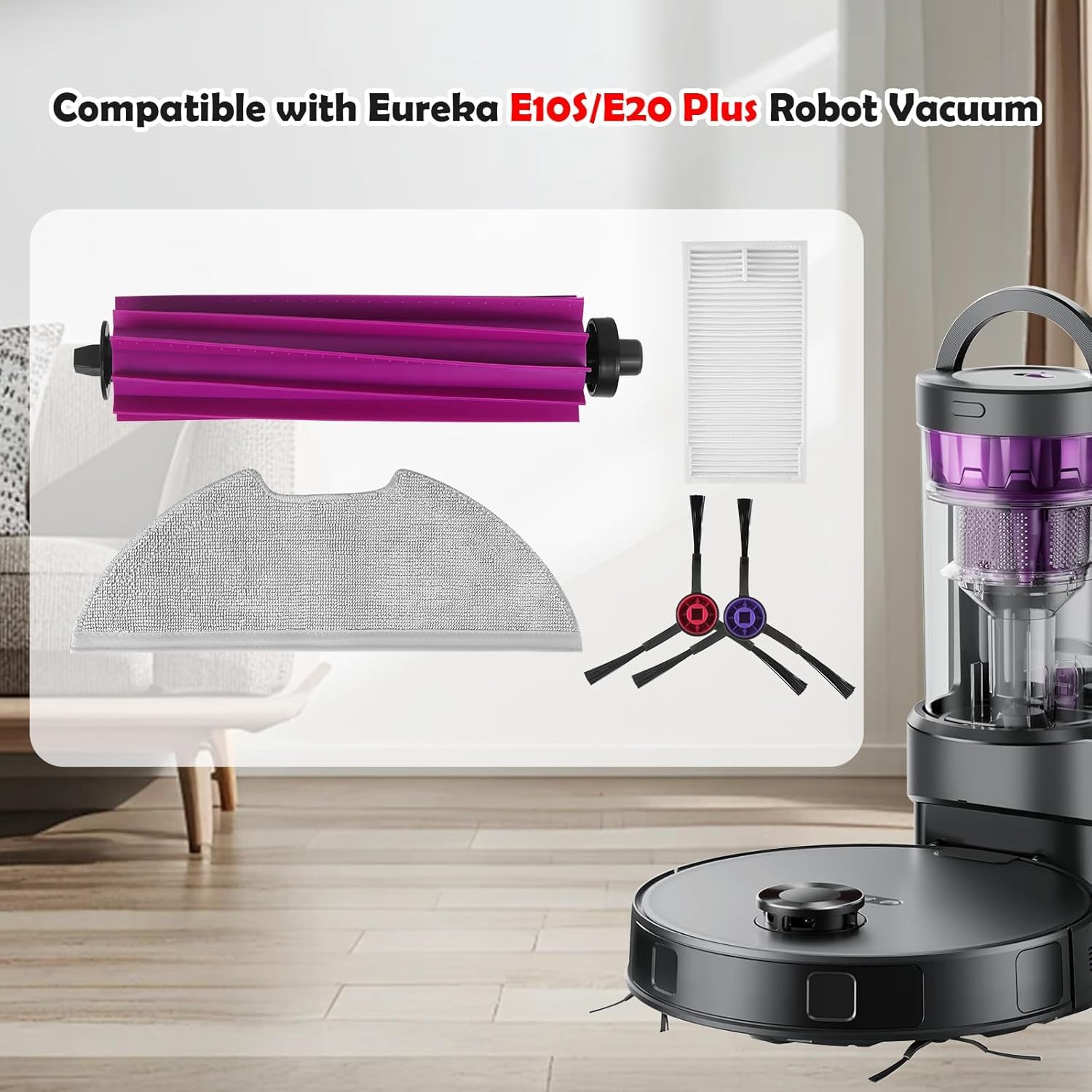 18 Pack E10s Accessories Kit Replacement Compatible with Eureka E10S / E20 Plus