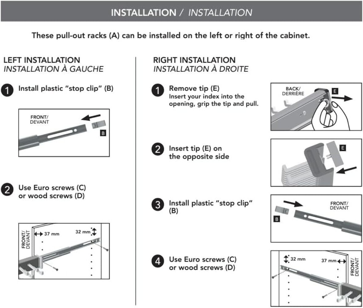 Designer Wardrobe Reversible Closet Valet Rod 11.75″ or 13.75″ Length with 8.5″
