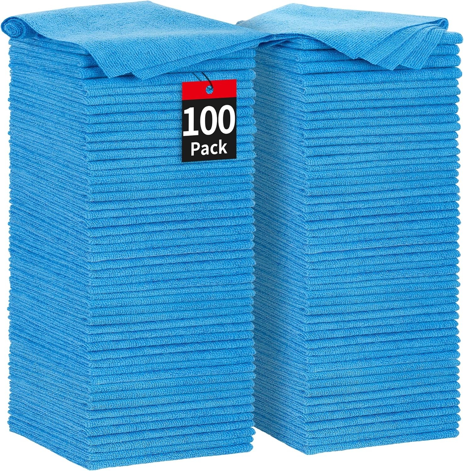 Microfiber Cleaning Cloth,100 Pack Cleaning Rags Microfiber Towel Bulk Absorbent