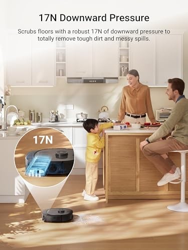 EUREKA J20 ROBOT VACUUM SELF EMPTYING, 8000PA SUCTION, AUTO MOP WASHING – GRAY