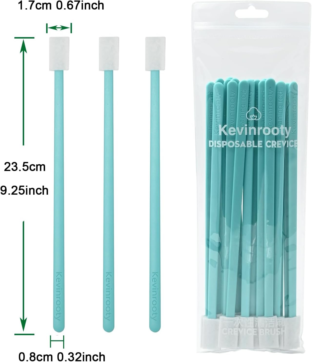 20PCS Crevice Cleaning Brush Tool Kit, Disposable Toilet Brush & Seat Cleaner