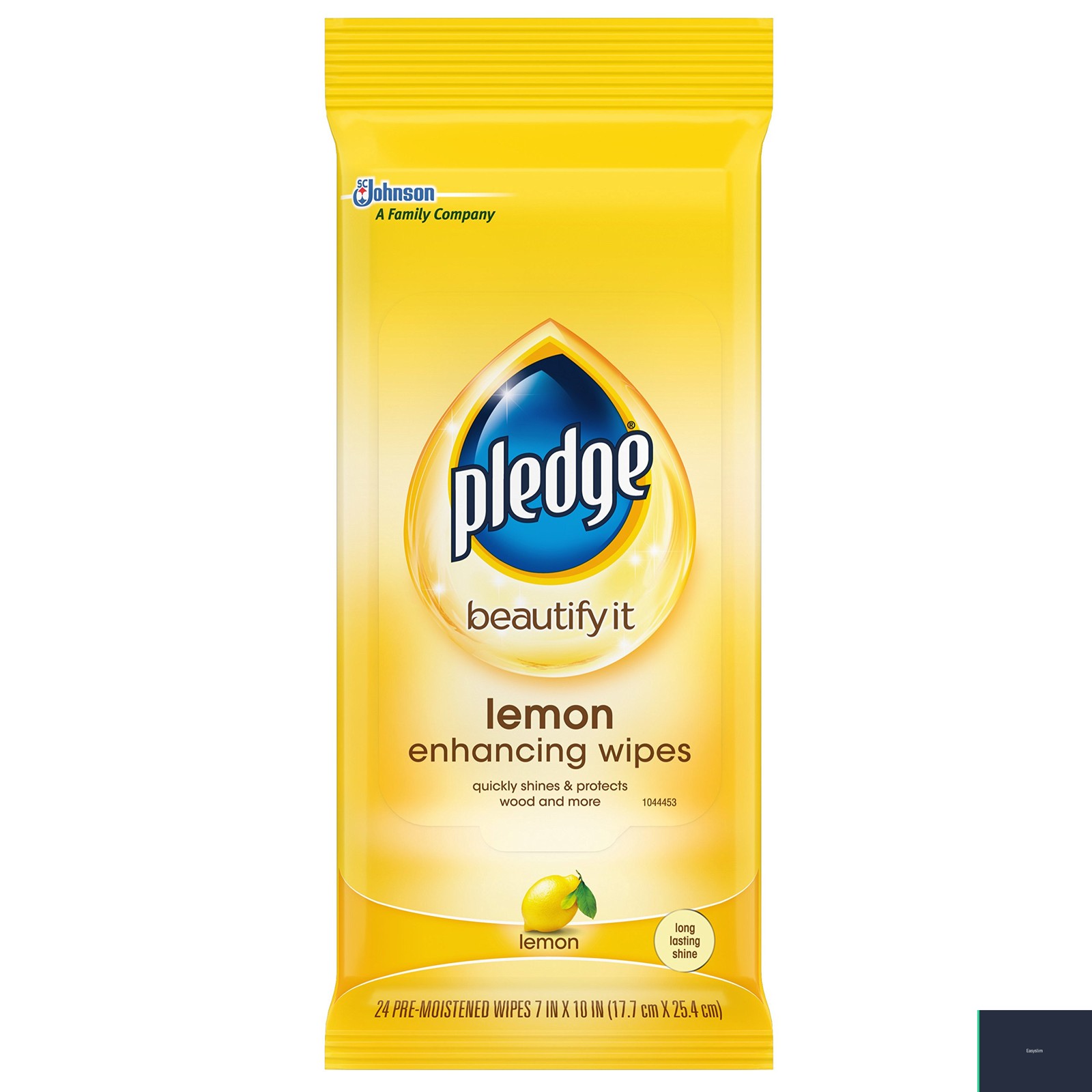 Furniture Polish Wipes Lemon Scent Wood Granite Leather 48-Count