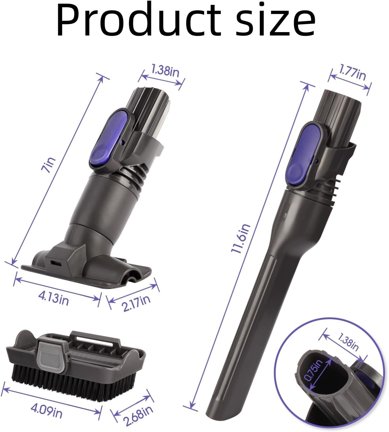 IX141 Vacuum Crevice Tool Brush Replacement Parts Compatible with Shark Pet