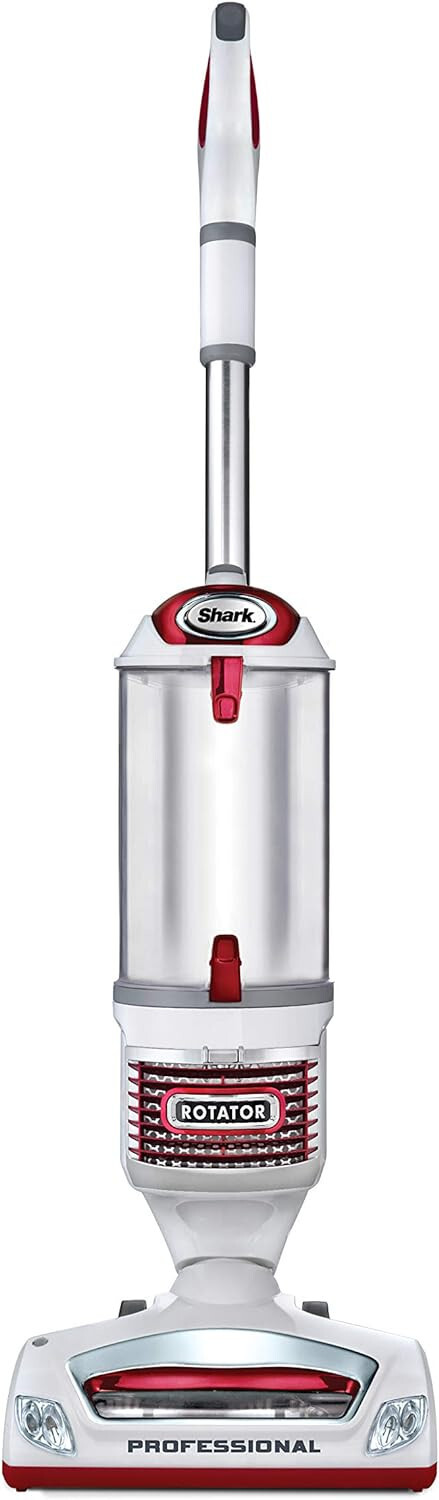 Shark NV501 Red/White Upright Vacuum Cleaner w HEPA Filter, Swivel Steering