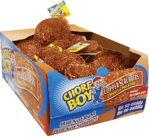 Chore Boy 100% Pure Copper Scrubbers Rust Free 72 Piece Pots Pans WHOLESALE