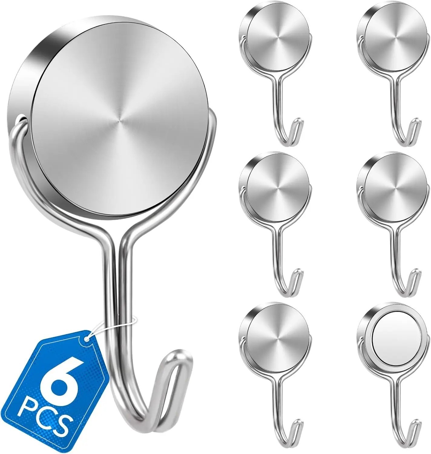 LOVIMAG Magnetic Hooks 60LB Swivel Heavy Duty Cruise Cabin 6 Pack