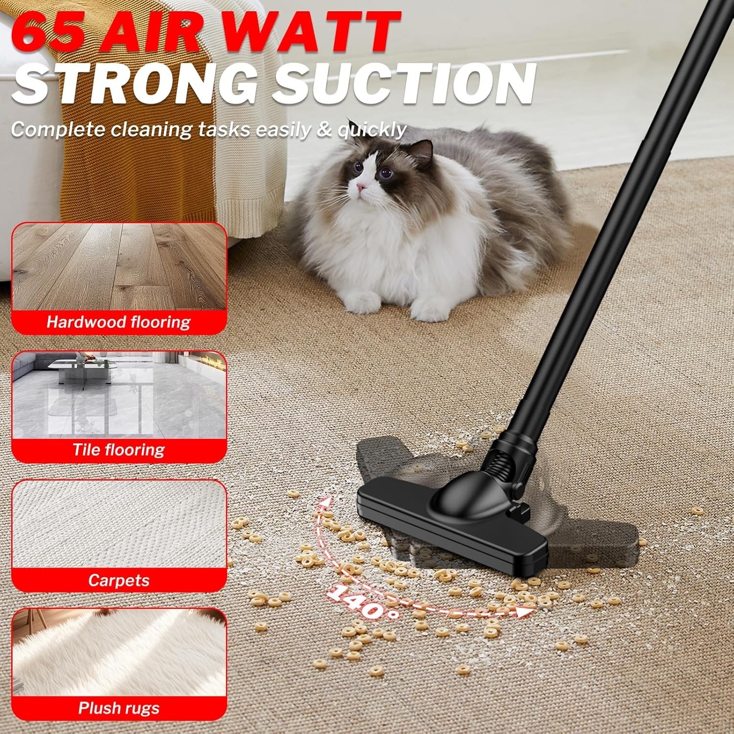 Cordless Vacuum for Milwaukee M18 Battery, 5 in 1 Handheld Electric Vacuum Cl…