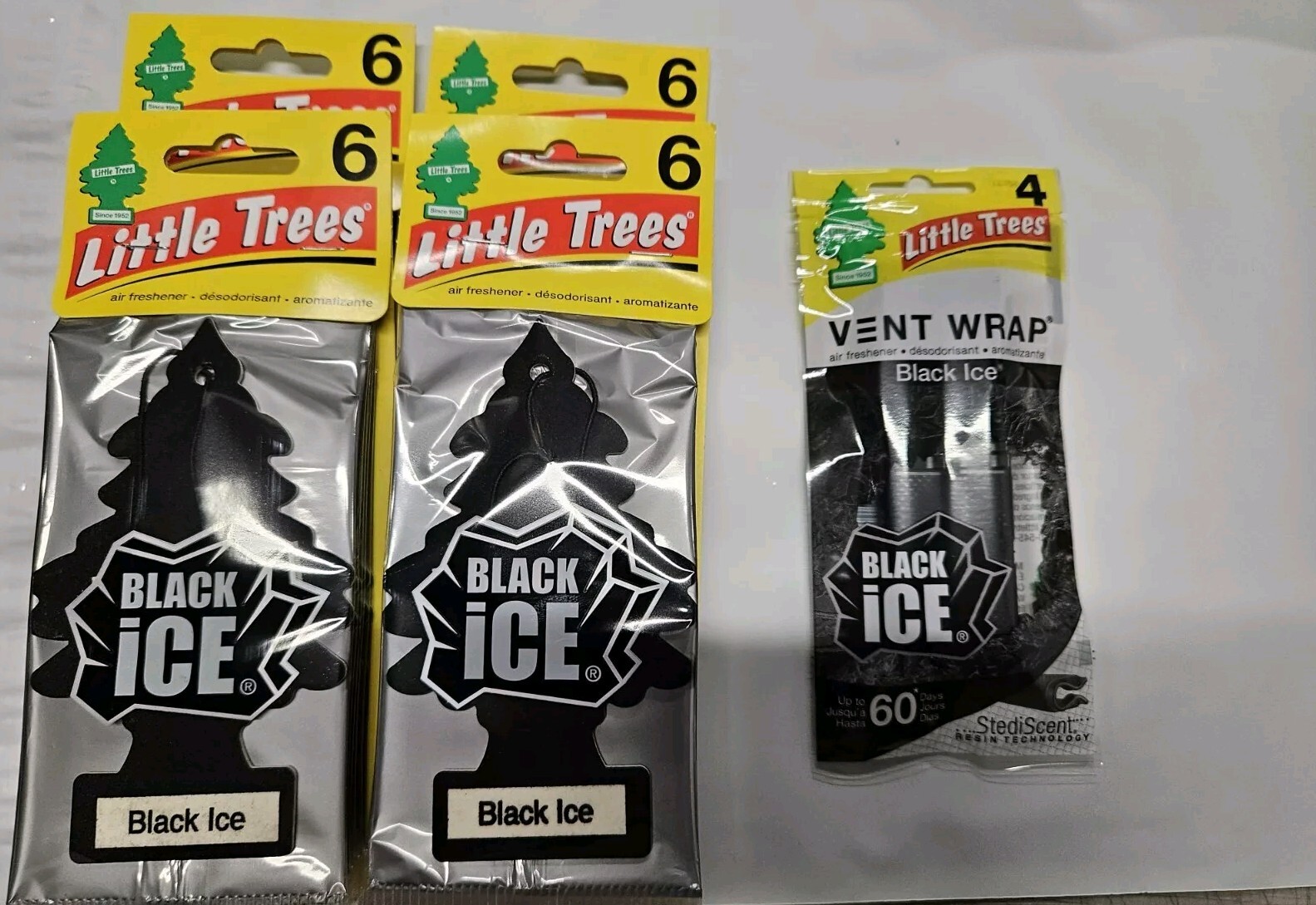 BLACK ICE little trees 24 pack + Vent Wrap 4 pack