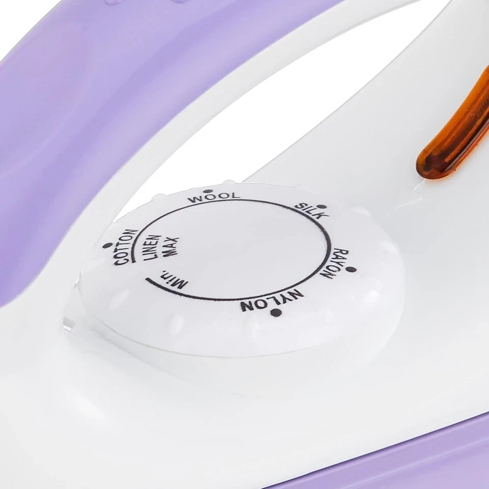 USHA Armor 1100 watts Dry Iron with Shock Proof Plastic Body Purple & White 220V